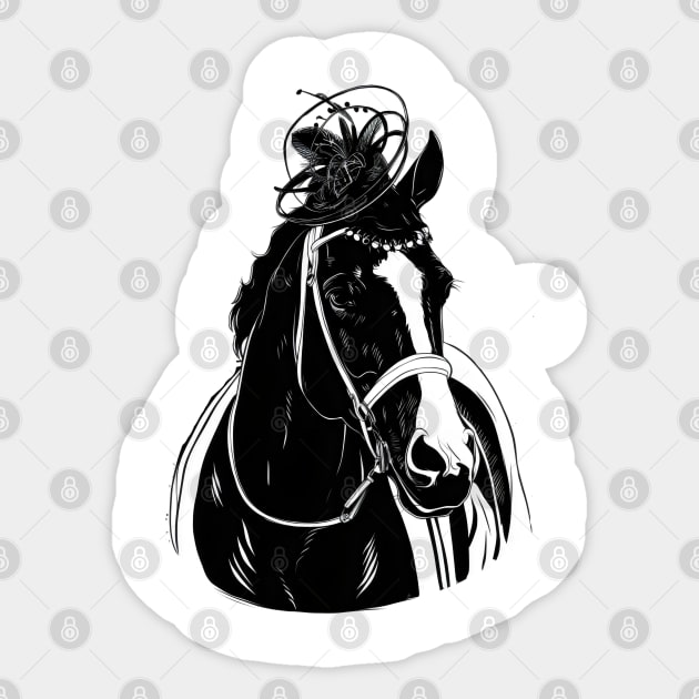 Funny horse racing Sticker by BEZZAIM